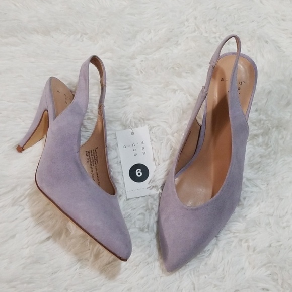 purple slingback heels